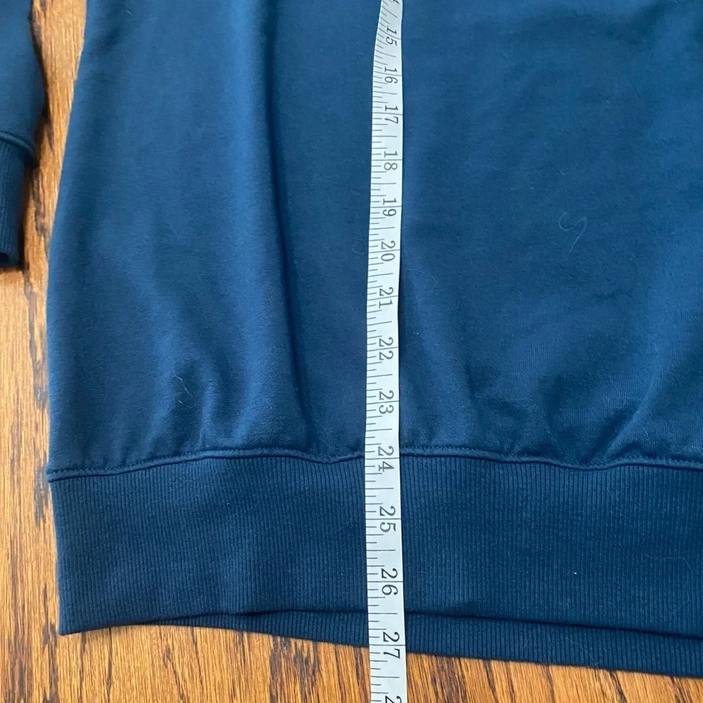 Nike Swoosh Fly Women's S Navy Blue Oversized French Terry Basketball Sweatshirt